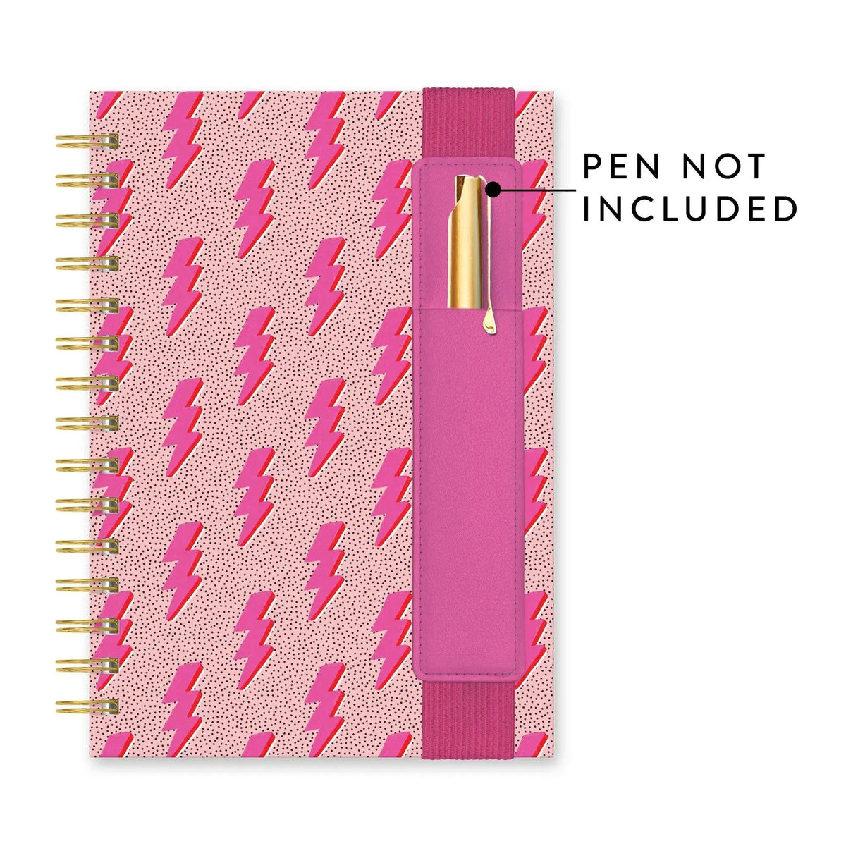 Pink Lightning Bolt Notebook