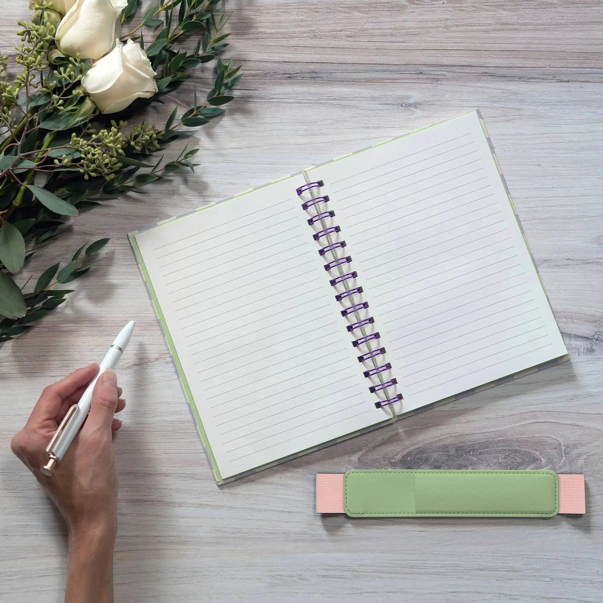 Purple Checkered Notebook