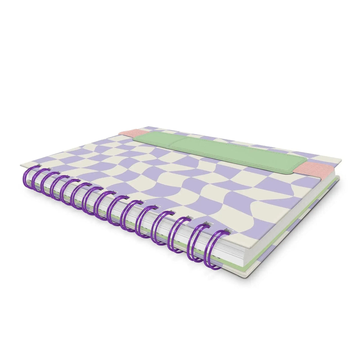 Purple Checkered Notebook