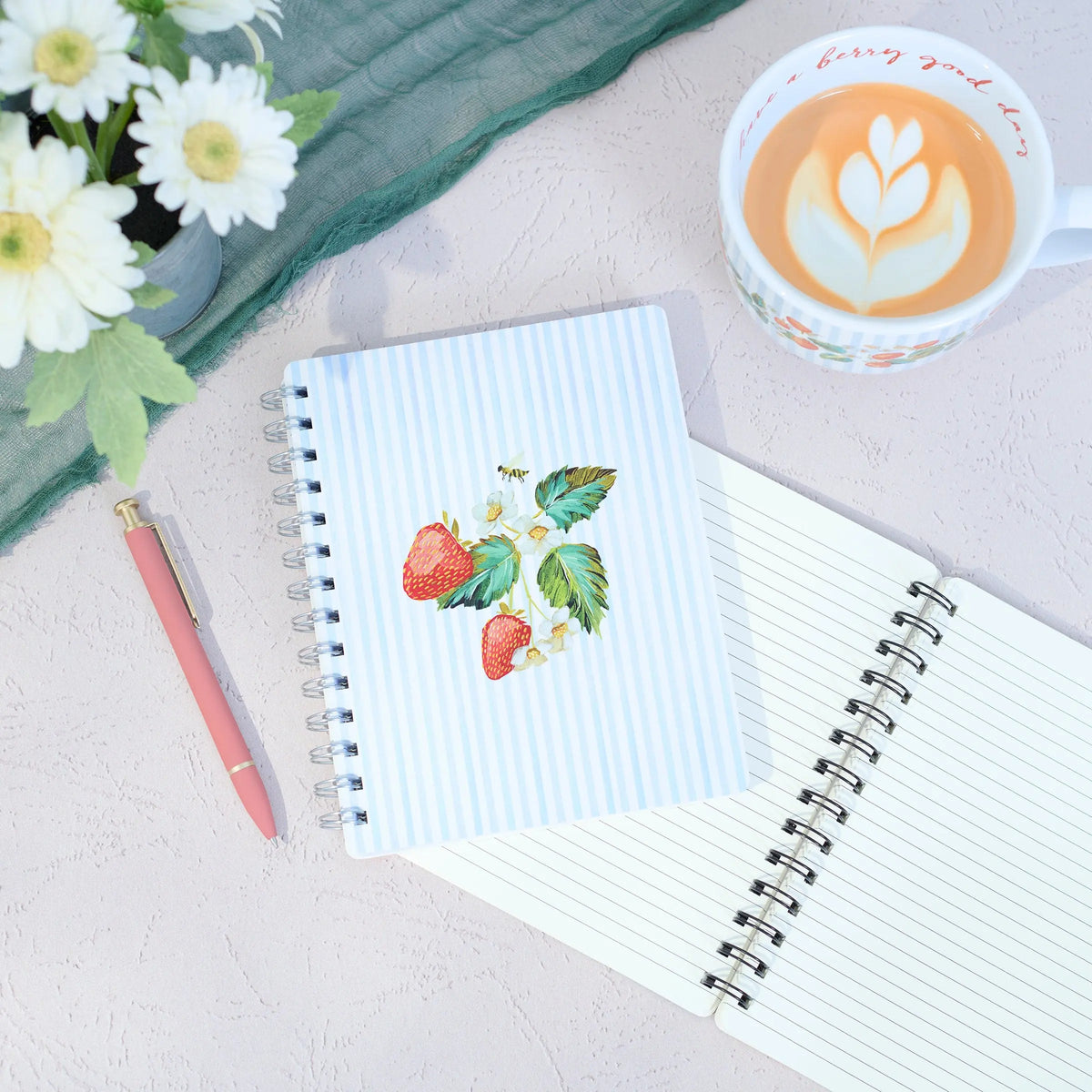 Strawberry Journal Double-Sided Spiral Notebook