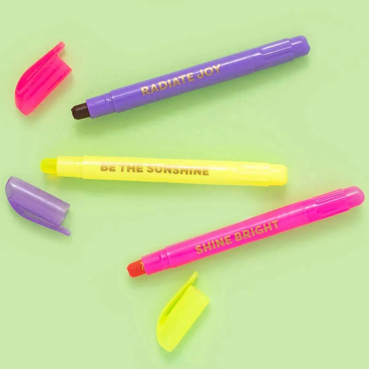 Wax Highlighter Set with Motivational Sayings