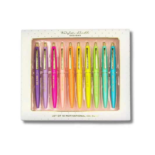 Cute motivational pens set for journaling