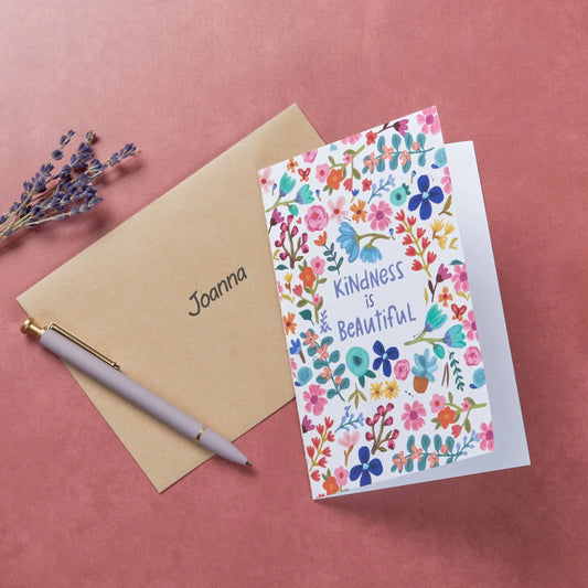 Kindness Is Beautiful Illustrated Greeting Card
