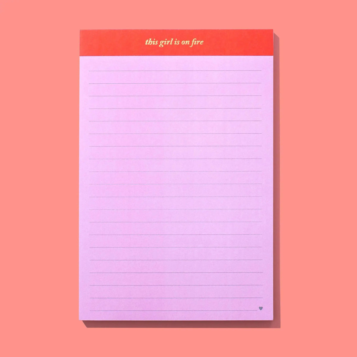 This Girl Is on Fire Large List Pad with 75 Lined Sheets