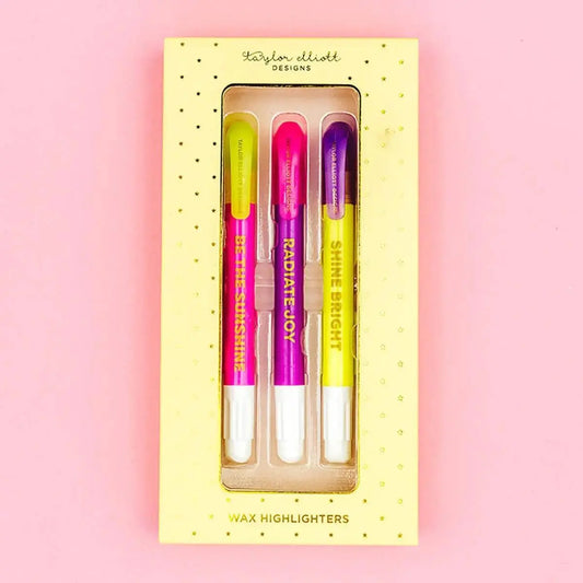 Wax Highlighter Set with Motivational Sayings